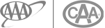 The image displays two similar logos side by side, with 